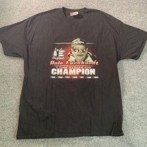 Chase Authentics Dale Earnhardt NASCAR 7 Time Champion T-Shirt Black 2XL Vintage